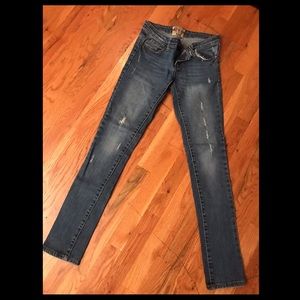 Super Cute Lightly Worn Dark Wash Ripped Jeans